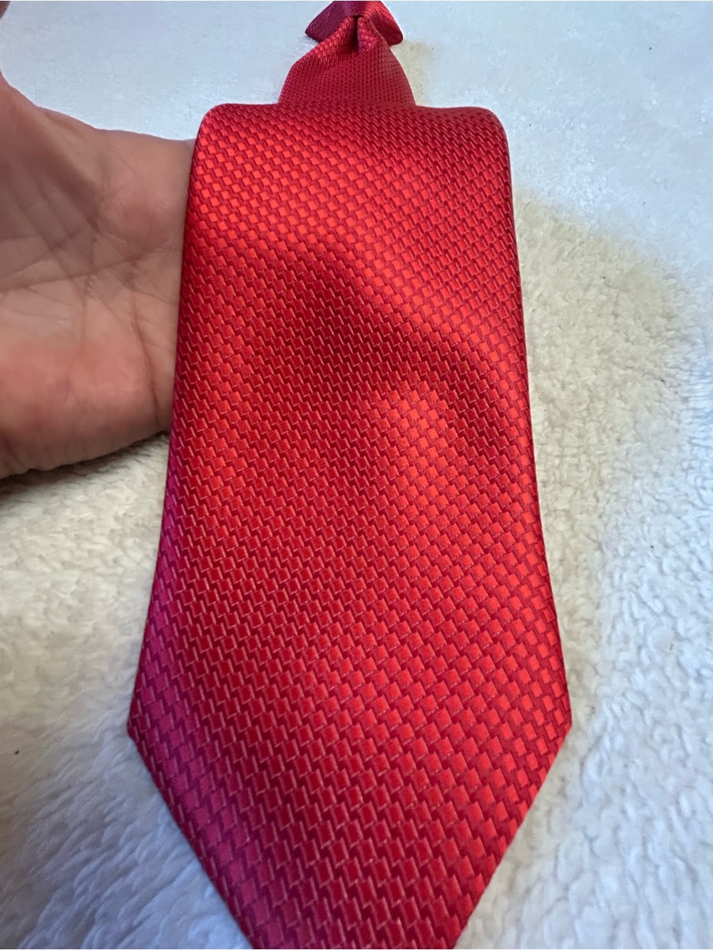 🎁3 for $30 - Classic Red Clip-On Tie
